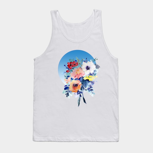 Sky Bouquet Tank Top by jayennecuaart